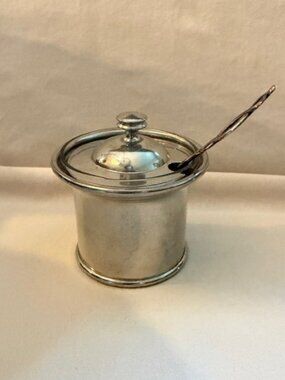 Vintage Silver Mustard Jar